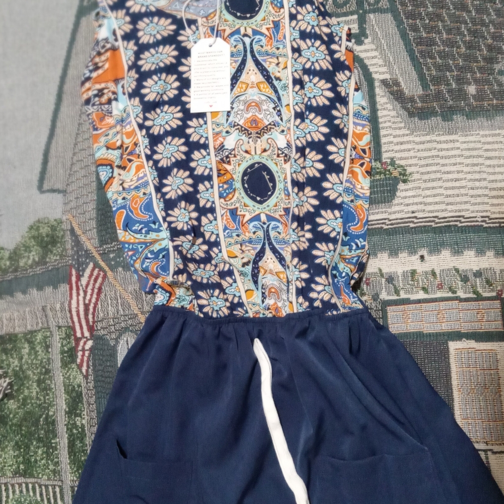 Colorful Paisley Long-Sleeve Dress